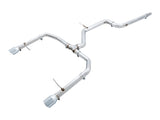 AWE Track Edition Exhaust - Non-Resonated - for MK7 Jetta GLI w/ Stock Downpipe - Chrome Silver Tips (3020-22034)