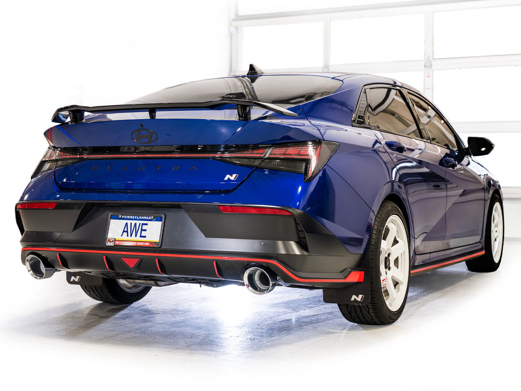 AWE Tuning Track Edition Exhaust for Elantra N - Chrome Silver Tips (3020-32237)