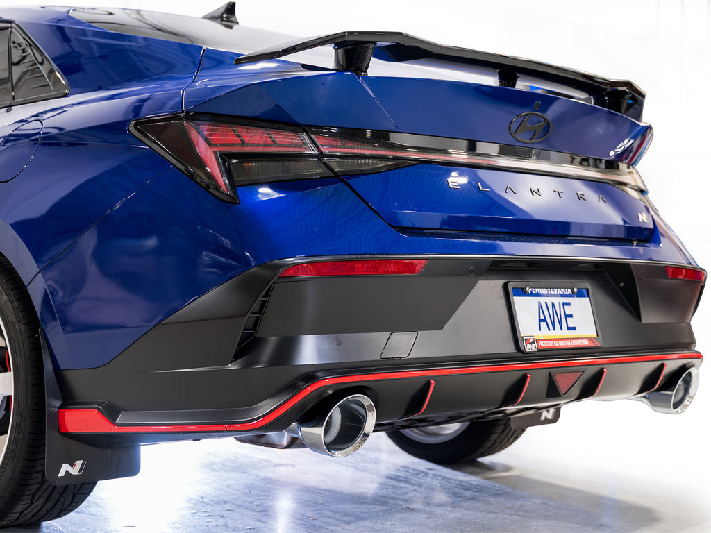 AWE Tuning Track Edition Exhaust for Elantra N - Chrome Silver Tips (3020-32237)