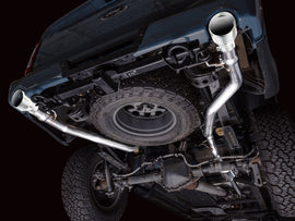 AWE Tuning 0FG Non-Resonated Catback for '21+ Ford F-150 Tremor (With Bumper Cutouts) - Chrome Silver Tips (3020-32402)