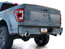 Load image into Gallery viewer, AWE Tuning 0FG Non-Resonated Catback for '21+ Ford F-150 Tremor (With Bumper Cutouts) - Chrome Silver Tips (3020-32402)