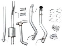 Load image into Gallery viewer, AWE Tuning 0FG Non-Resonated Catback for '21+ Ford F-150 Tremor (With Bumper Cutouts) - Chrome Silver Tips (3020-32402)
