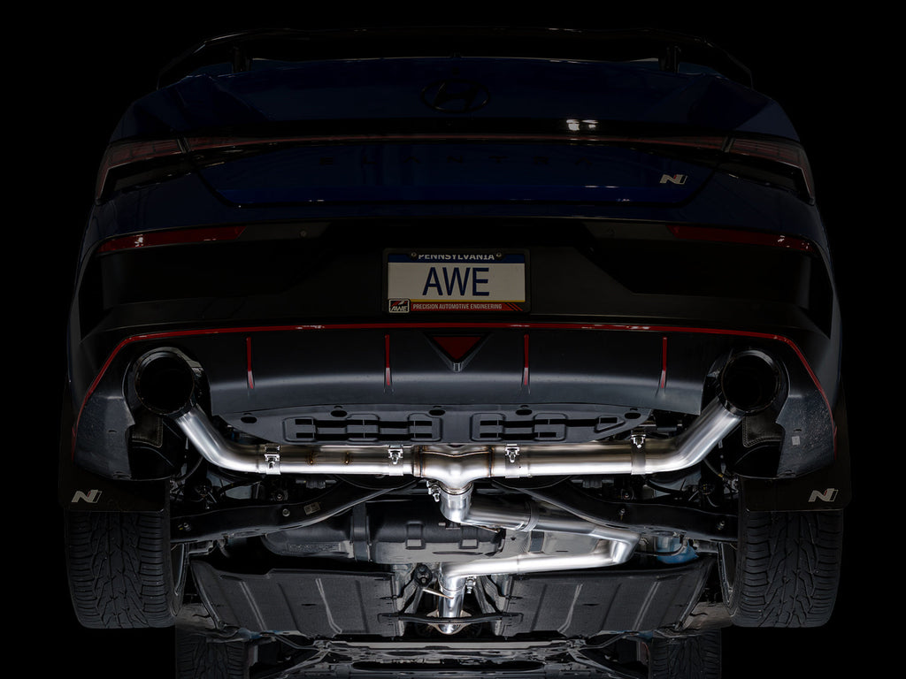 AWE Tuning Track Edition Exhaust for Elantra N - Diamond Black Tips (3020-33237)
