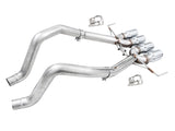 AWE Track Edition Axleback Exhaust for C7 Corvette Stingray / Z51 / Grand Sport / Z06 / ZR1 - Chrome Silver Tips (includes AWE AFM valve simulators) (3020-42073)