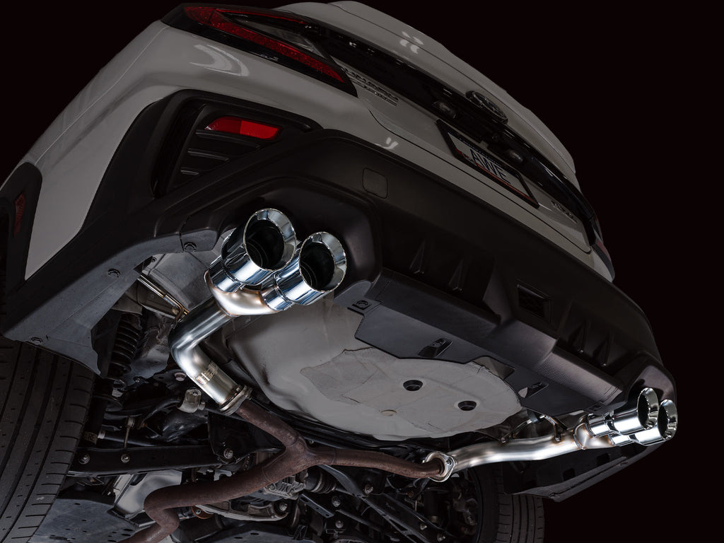 AWE Tuning Track Edition Axleback Exhaust for VB Subaru WRX - Chrome Silver Tips (3020-42424)