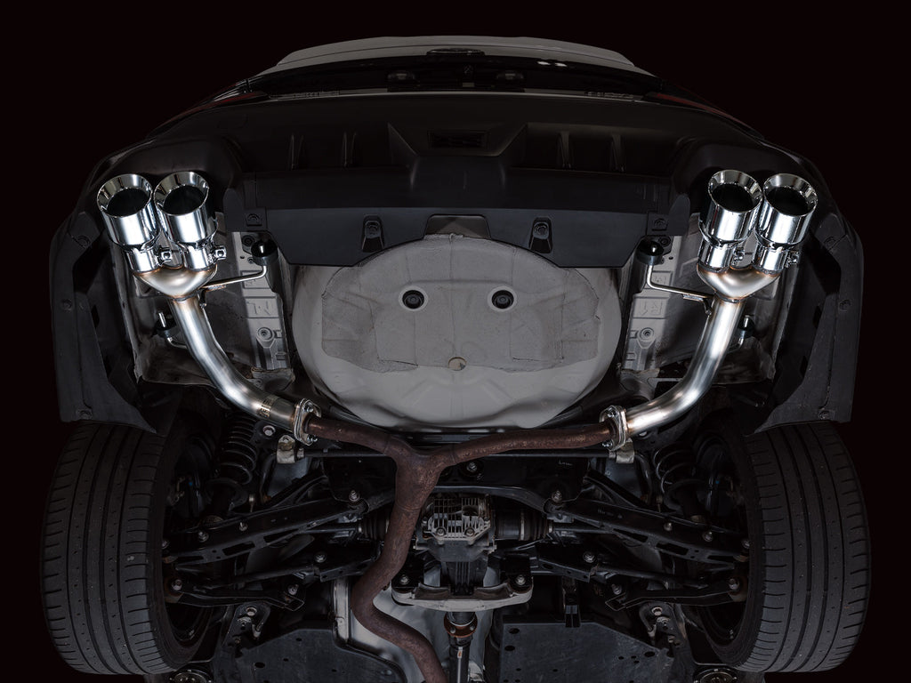 AWE Tuning Track Edition Axleback Exhaust for VB Subaru WRX - Chrome Silver Tips (3020-42424)