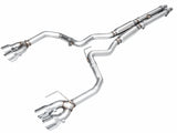 AWE Track Edition Catback Exhaust w/ Quad Chrome Silver Tips for 2024 Ford Mustang GT Fastback S650 RWD (3020-42650)