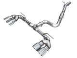 AWE MK8 Volkswagen Golf R 3in Track Edition Quad Exhaust - Chrome Silver Tips (3020-42658)