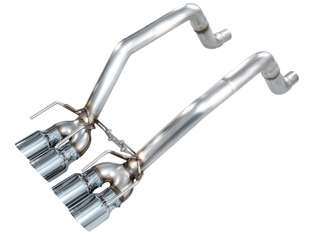 AWE Tuning Track Edition Axleback Exhaust for C6 Chevrolet Corvette 6.0L (2005-2007) and 6.2L (2008) - Chrome Silver Tips (3020-42660)