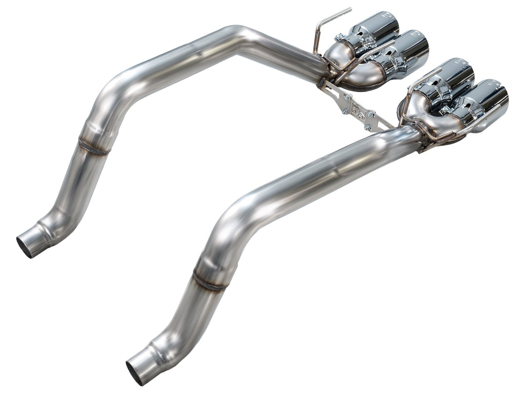 AWE Tuning Track Edition Axleback Exhaust for C6 Chevrolet Corvette 6.0L (2005-2007) and 6.2L (2008) - Chrome Silver Tips (3020-42660)