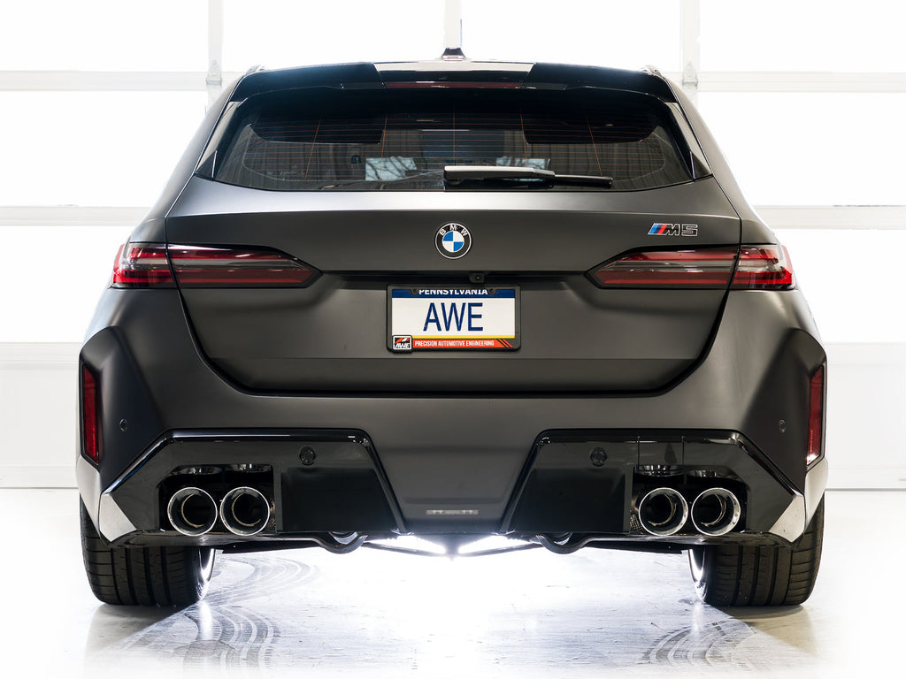 AWE Tuning Track Edition Catback Exhaust for BMW G90/G99 M5 - Chrome Silver Tips (3020-42790)