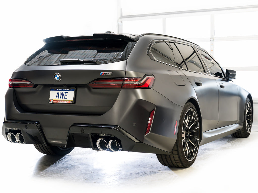 AWE Tuning Track Edition Catback Exhaust for BMW G90/G99 M5 - Chrome Silver Tips (3020-42790)