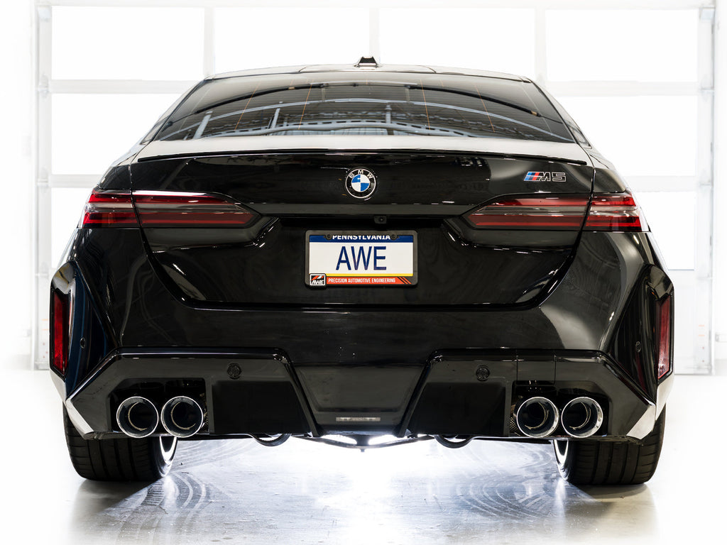 AWE Tuning Track Edition Catback Exhaust for BMW G90/G99 M5 - Chrome Silver Tips (3020-42790)