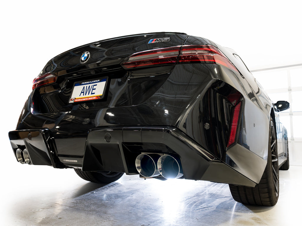AWE Tuning Track Edition Catback Exhaust for BMW G90/G99 M5 - Chrome Silver Tips (3020-42790)