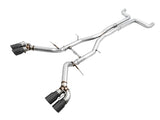 AWE Track Edition Cat-back Exhaust for Gen6 Camaro SS / ZL1 - Non-Resonated - Diamond Black Tips (Quad Outlet) (3020-43074)