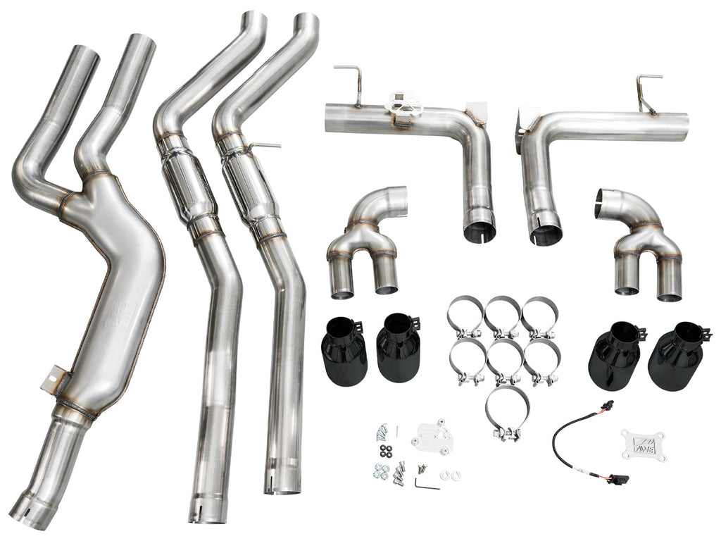 AWE Tuning 22-26 BMW M240i (G42) Track Edition Exhaust - Diamond Black Tips (3020-43240)