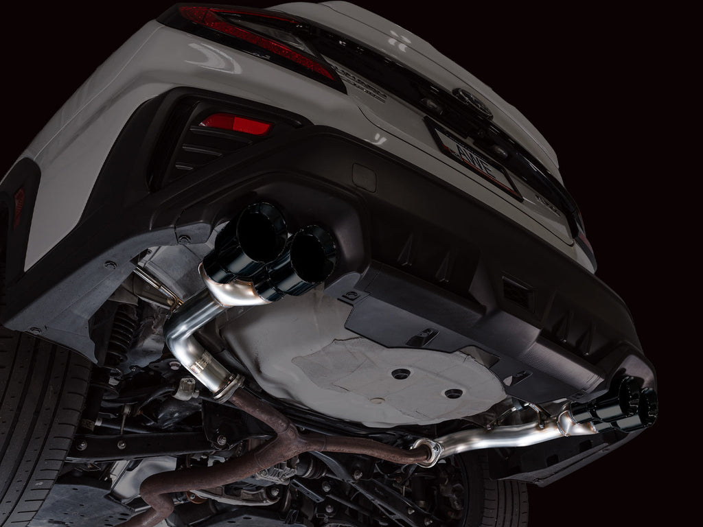 AWE Tuning Track Edition Axleback Exhaust for VB Subaru WRX - Diamond Black Tips (3020-43424)