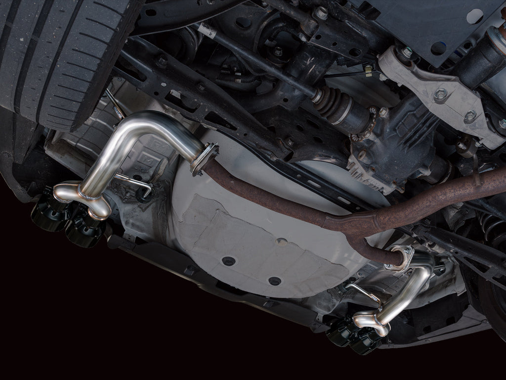 AWE Tuning Track Edition Axleback Exhaust for VB Subaru WRX - Diamond Black Tips (3020-43424)