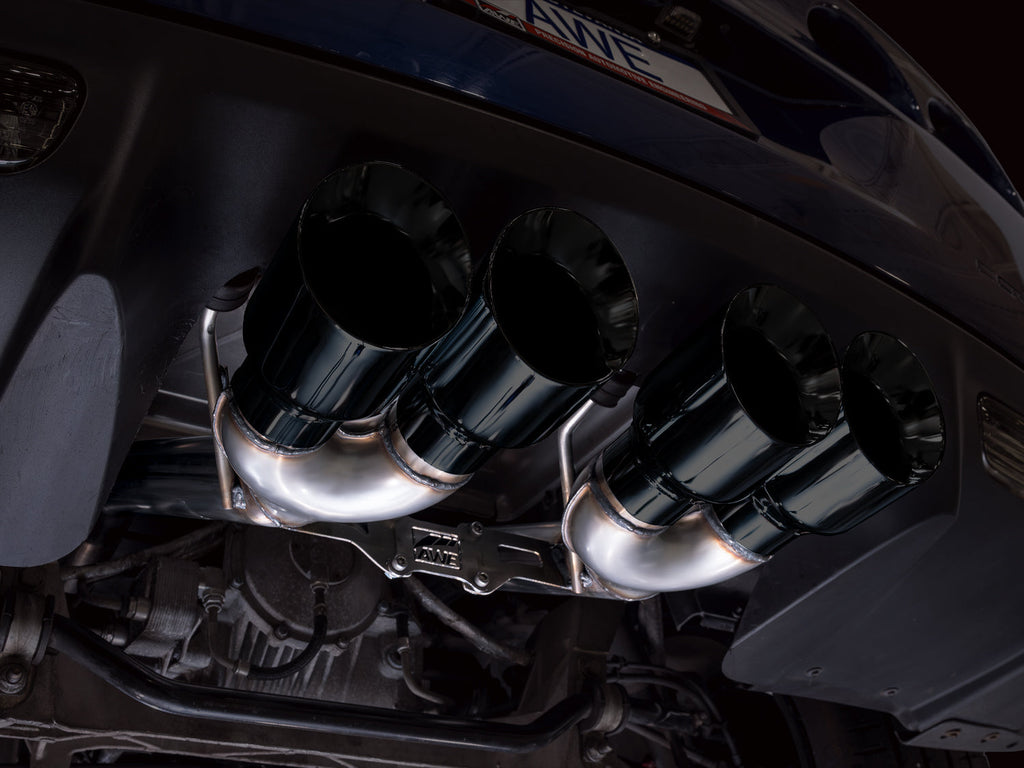 AWE Tuning Track Edition Axleback Exhaust for C6 Chevrolet Corvette Z06/ZR1 - Diamond Black Tips (3020-43606)