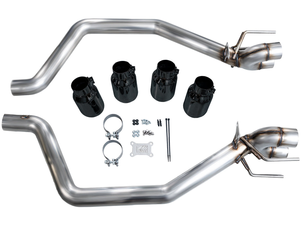 AWE Tuning Track Edition Axleback Exhaust for C6 Chevrolet Corvette Z06/ZR1 - Diamond Black Tips (3020-43606)