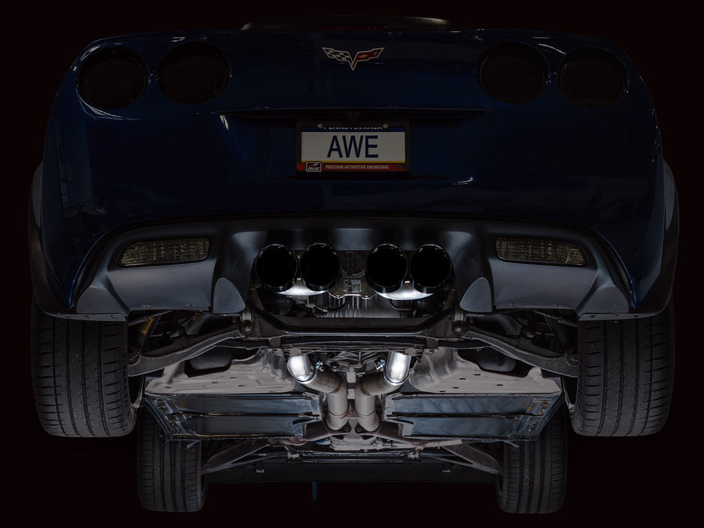 AWE Tuning Track Edition Axleback Exhaust for C6 Chevrolet Corvette Z06/ZR1 - Diamond Black Tips (3020-43606)