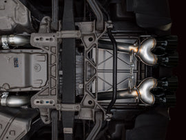 AWE Tuning Track Edition Axleback Exhaust for C6 Chevrolet Corvette 6.2L (2009-2013) - Diamond Black Tips (3020-43662)