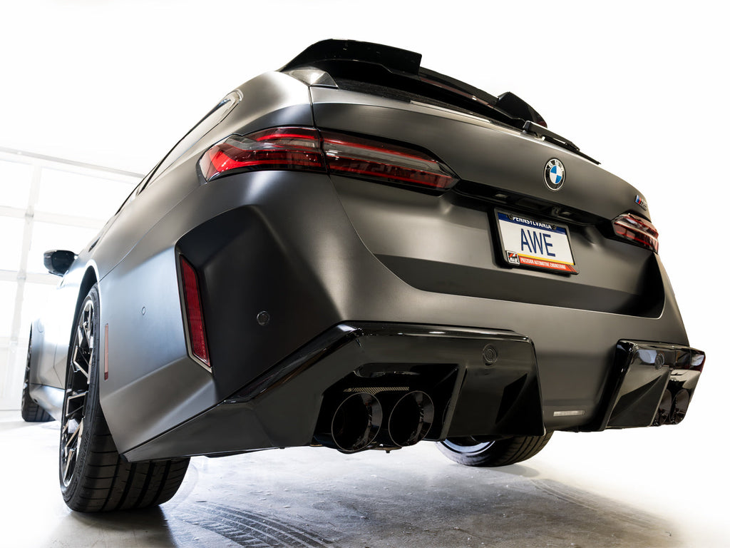 AWE Tuning Track Edition Catback Exhaust for BMW G90/G99 M5 - Diamond Black Tips (3020-43790)