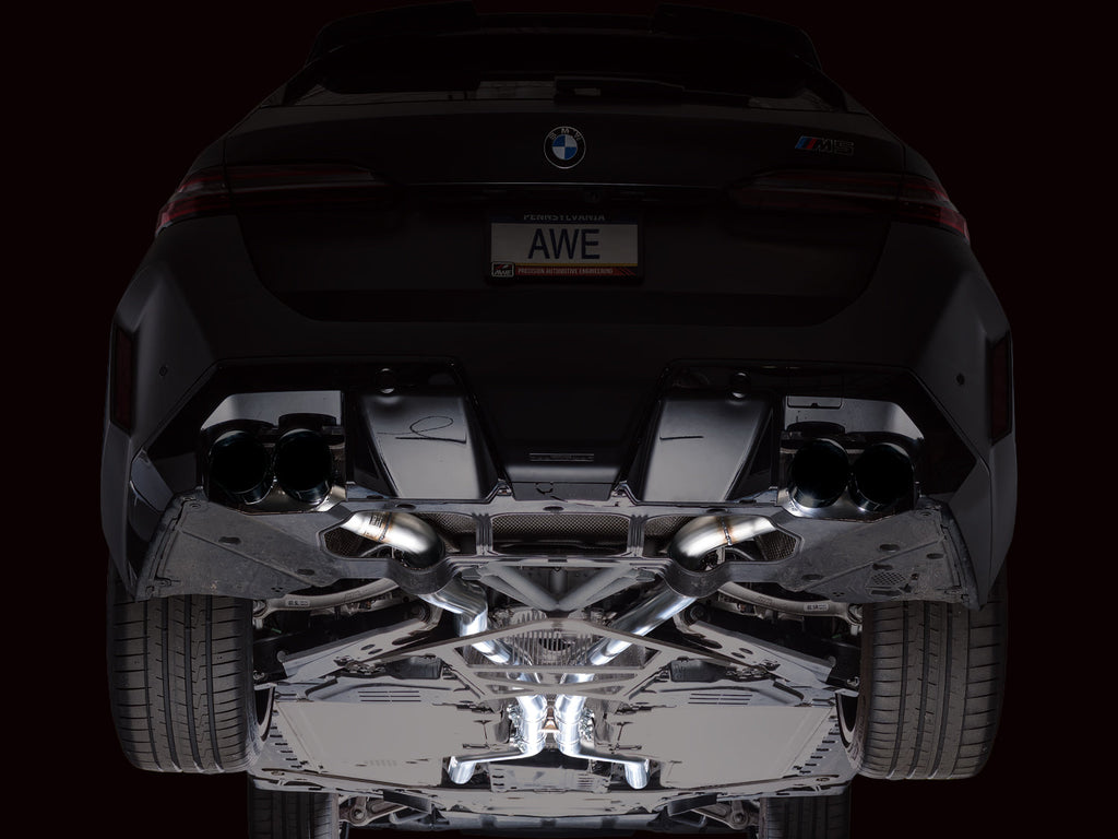 AWE Tuning Track Edition Catback Exhaust for BMW G90/G99 M5 - Diamond Black Tips (3020-43790)
