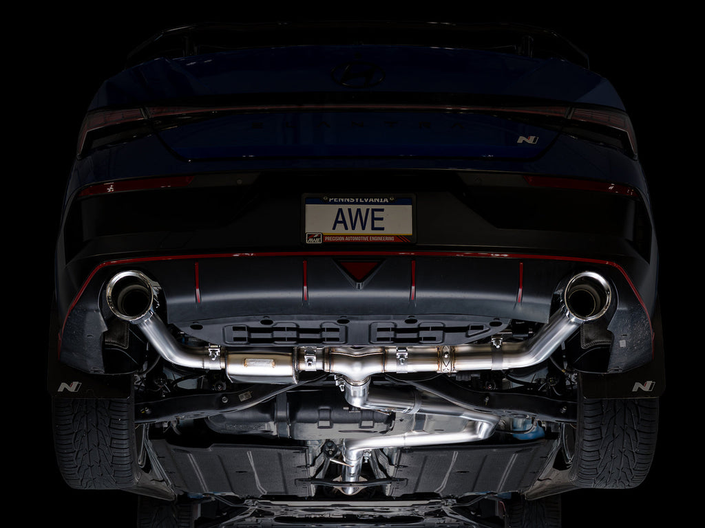 AWE Tuning SwitchPath Exhaust for Elantra N - Chrome Silver Tips (3025-32237)