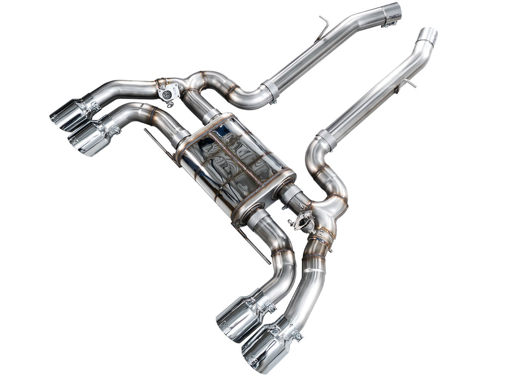 AWE Tuning Valved SwitchPath Axleback Exhaust for BMW F97 X3 M / F98 X4 M - Chrome Silver Tips (3025-42301)