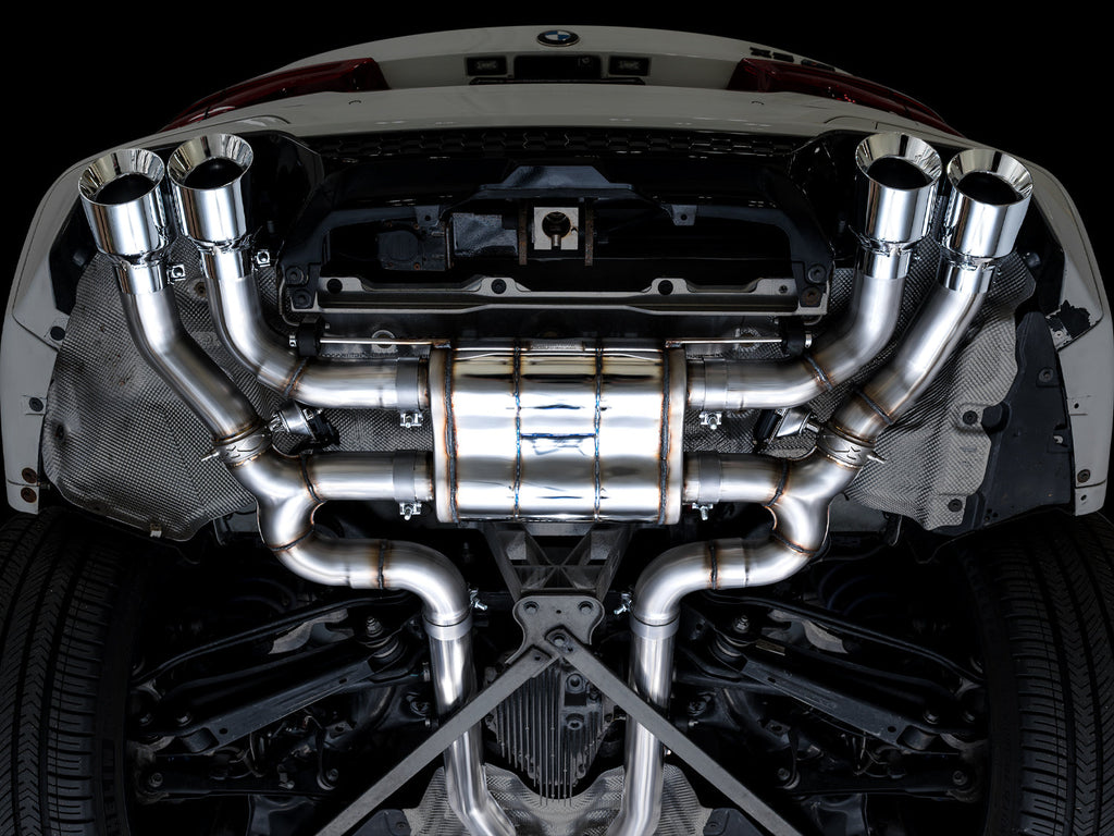 AWE Tuning Valved SwitchPath Axleback Exhaust for BMW F97 X3 M / F98 X4 M - Chrome Silver Tips (3025-42301)