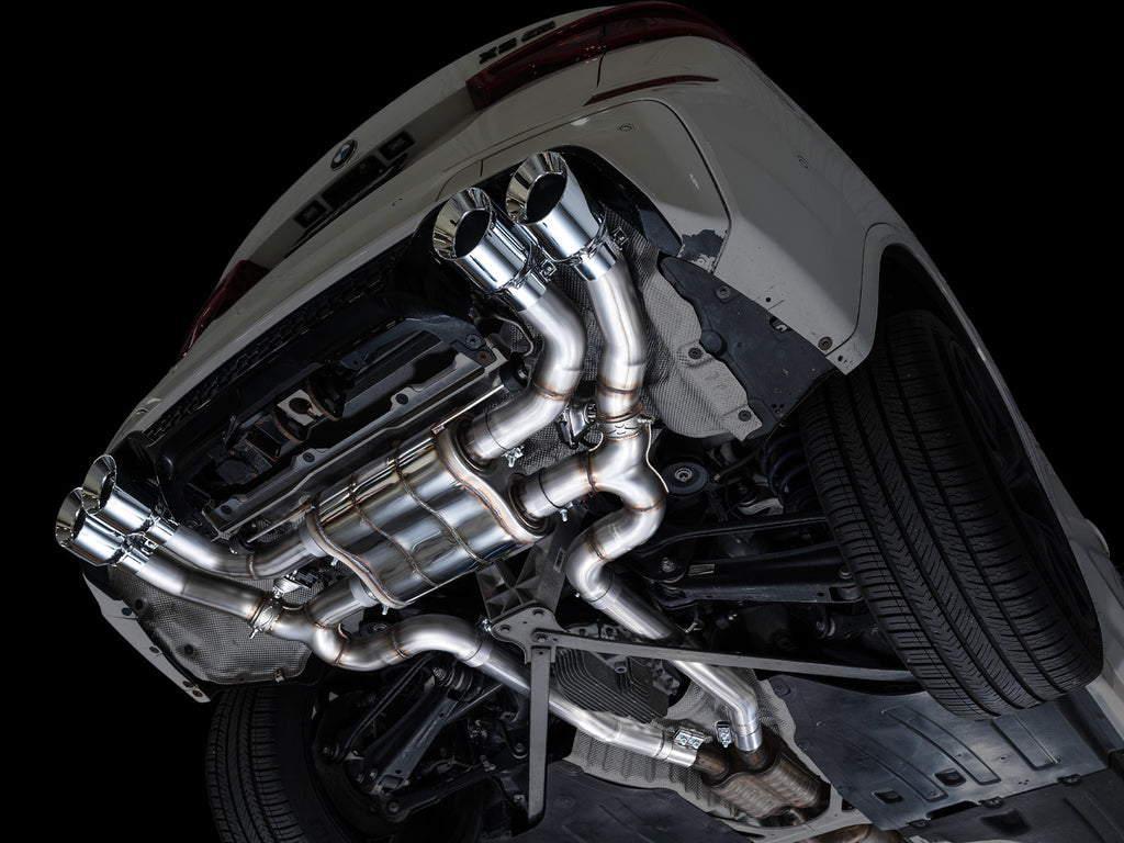 AWE Tuning Valved SwitchPath Axleback Exhaust for BMW F97 X3 M / F98 X4 M - Chrome Silver Tips (3025-42301)