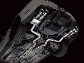 AWE Tuning SwitchPath Cat-back Exhaust for '18-'23 S550 Mustang GT - Quad Chrome Silver Tips (3025-42550)