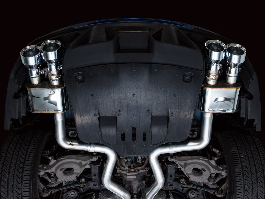 AWE Tuning SwitchPath Exhaust for Ford Mustang S550 Mach1 - Quad Chrome Silver Tip (3025-42551)