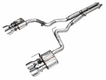 Load image into Gallery viewer, AWE Tuning SwitchPath Exhaust for Ford Mustang S550 Mach1 - Quad Chrome Silver Tip (3025-42551)
