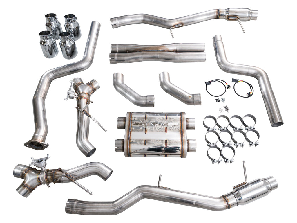 AWE Tuning SwitchPath Exhaust for Cadillac CT5-V Blackwing - Chrome Silver Tips (3025-42562)