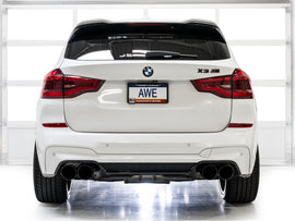 AWE Tuning Valved SwitchPath Axleback Exhaust for BMW F97 X3 M / F98 X4 M - Diamond Black Tips (3025-43301)