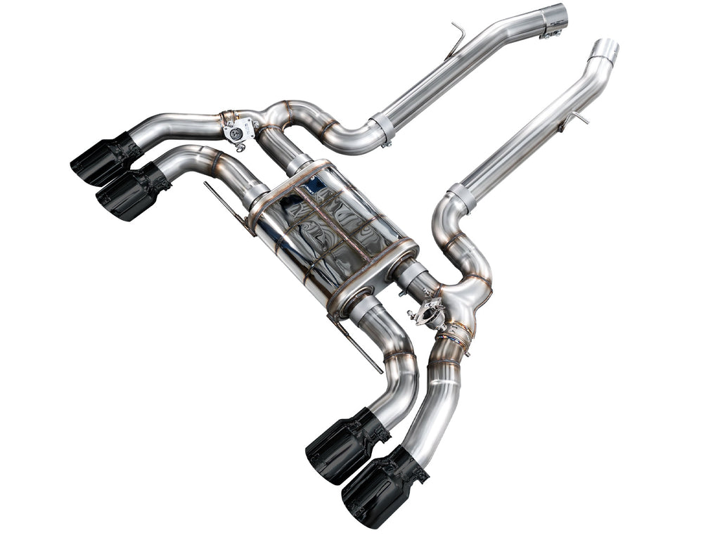 AWE Tuning Valved SwitchPath Axleback Exhaust for BMW F97 X3 M / F98 X4 M - Diamond Black Tips (3025-43301)