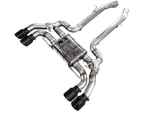 Load image into Gallery viewer, AWE Tuning Valved SwitchPath Axleback Exhaust for BMW F97 X3 M / F98 X4 M - Diamond Black Tips (3025-43301)