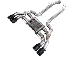 AWE Tuning Valved SwitchPath Axleback Exhaust for BMW F97 X3 M / F98 X4 M - Diamond Black Tips (3025-43301)