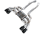 AWE Tuning Valved SwitchPath Axleback Exhaust for BMW F97 X3 M / F98 X4 M - Diamond Black Tips (3025-43301)