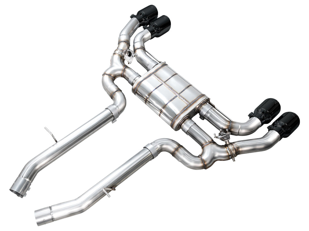AWE Tuning Valved SwitchPath Axleback Exhaust for BMW F97 X3 M / F98 X4 M - Diamond Black Tips (3025-43301)