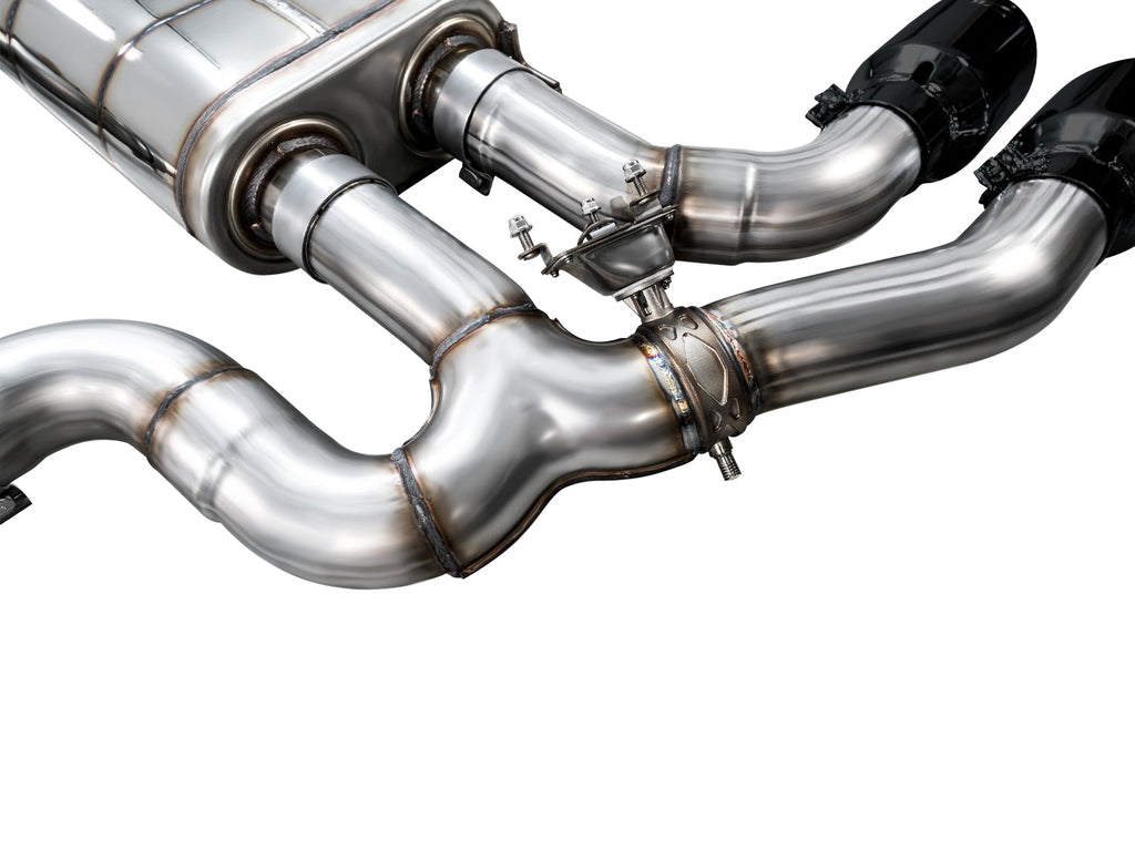 AWE Tuning Valved SwitchPath Axleback Exhaust for BMW F97 X3 M / F98 X4 M - Diamond Black Tips (3025-43301)