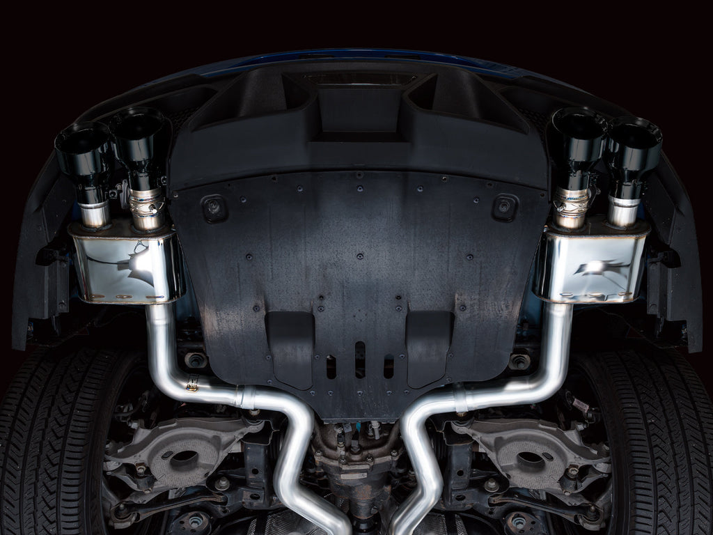 AWE Tuning SwitchPath Exhaust for Ford Mustang S550 Mach1 - Quad Diamond Black Tips (3025-43551)