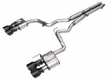 Load image into Gallery viewer, AWE Tuning SwitchPath Exhaust for Ford Mustang S550 Mach1 - Quad Diamond Black Tips (3025-43551)