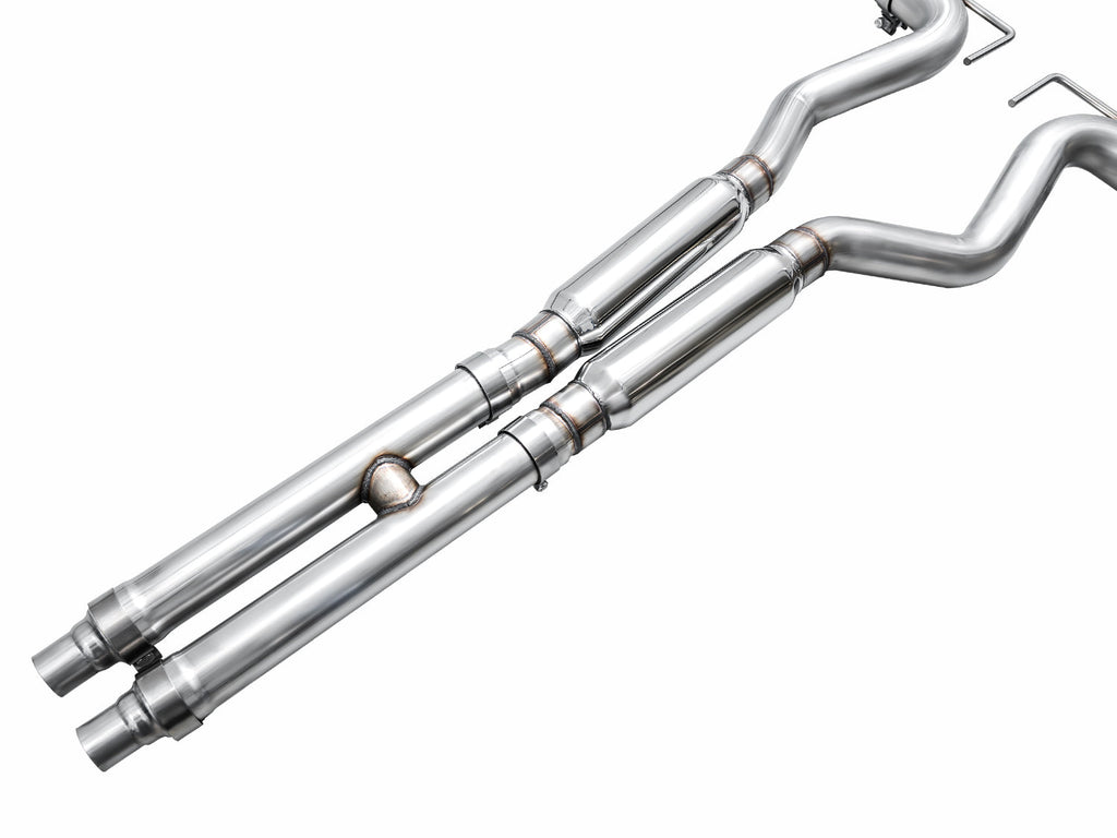 AWE Tuning SwitchPath Exhaust for Ford Mustang S550 Mach1 - Quad Diamond Black Tips (3025-43551)