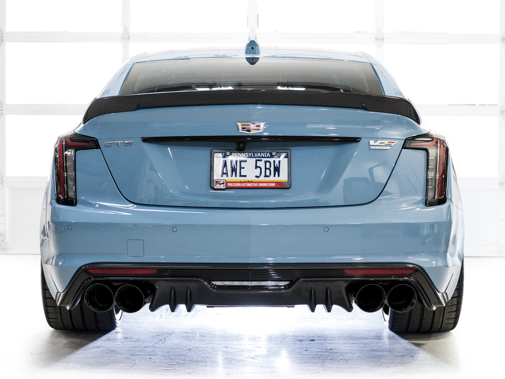 AWE Tuning SwitchPath Exhaust for Cadillac CT5-V Blackwing - Diamond Black Tips (3025-43562)
