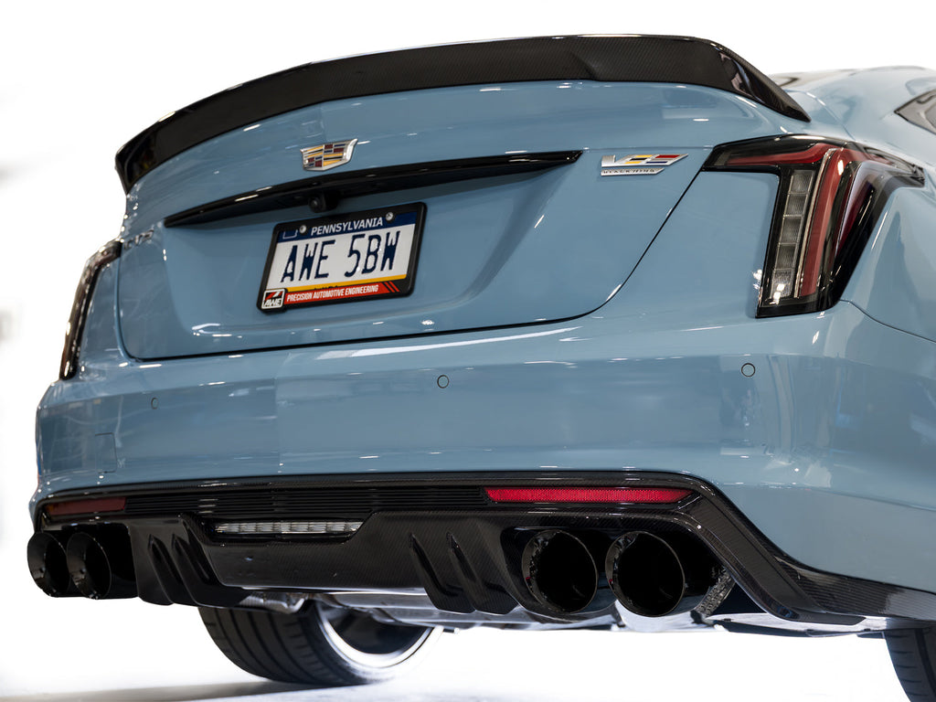 AWE Tuning SwitchPath Exhaust for Cadillac CT5-V Blackwing - Diamond Black Tips (3025-43562)