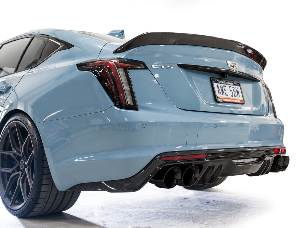 AWE Tuning SwitchPath Exhaust for Cadillac CT5-V Blackwing - Diamond Black Tips (3025-43562)