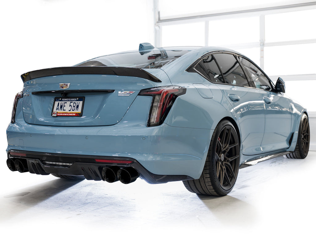 AWE Tuning SwitchPath Exhaust for Cadillac CT5-V Blackwing - Diamond Black Tips (3025-43562)
